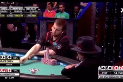 VIDEO - Neil Blumenfield intenta un tremendo bluff contra Joe McKeehen en la mesa final del Main Event de la WSOP 2015